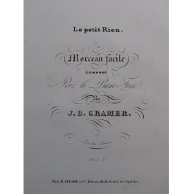 CRAMER J. B. Le Petit Rien...