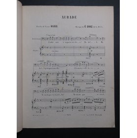 DIAZ Eugène Aubade Chant Piano ca1866