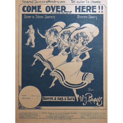 PAANS W. J. Come over here ! Piano 1911