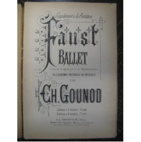 GOUNOD Charles Faust Ballet Piano seul