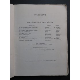 GOUNOD Charles Polyeucte Opéra Chant Piano 1878