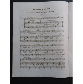 MASINI F. La Réponse du Bon Dieu Chant Piano ca1850
