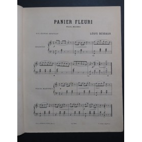 DESSAUX Louis Panier Fleuri Piano ca1885