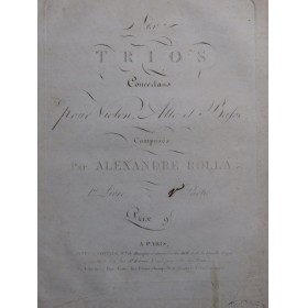 ROLLA Alexandro Trois Trios...