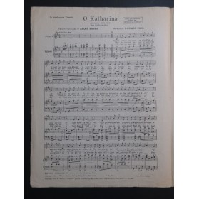 FALL Richard O Katharina ! Chant Piano 1924