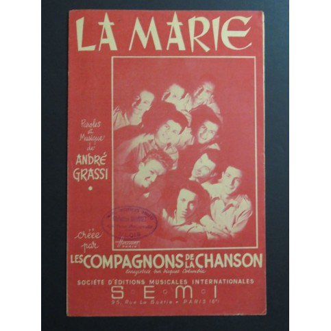 La Marie Les Compagnons de la Chanson André Grassi Chant 1947