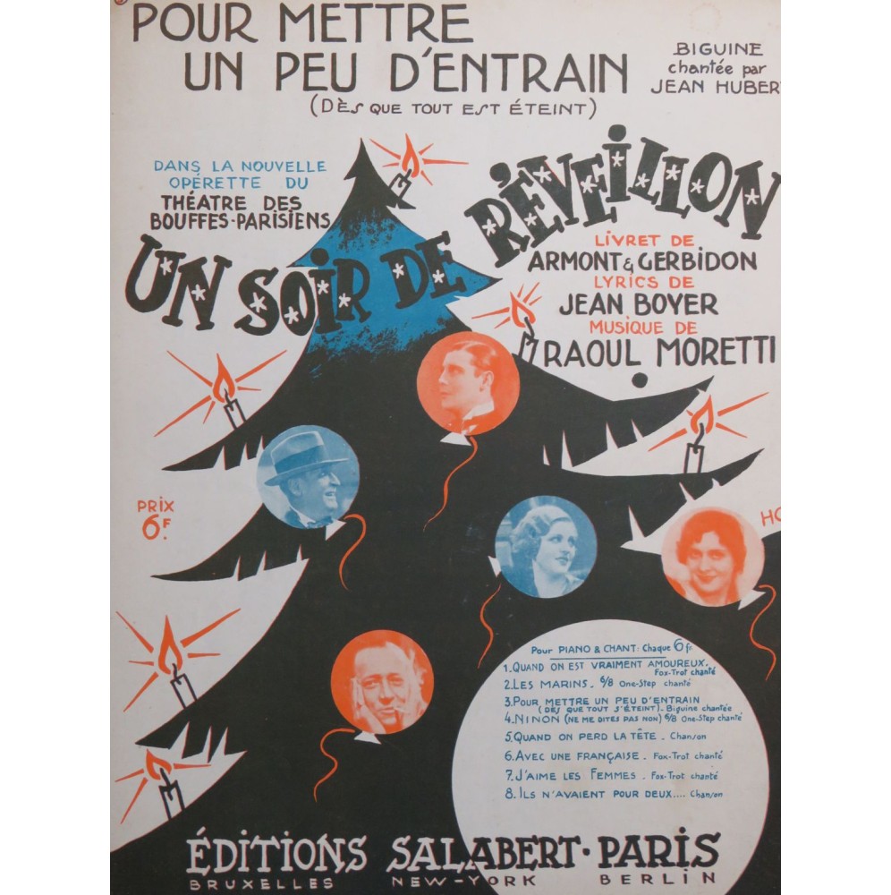 MORETTI Raoul Pour mettre un peu d'entrain Chant Piano 1932