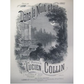 COLLIN Lucien Dans la Nuit étoilée Chant Piano XIXe