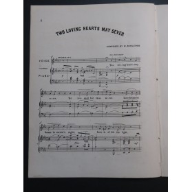 SCHULTHES Wilhelm Two Loving Hearts May Sever Chant Piano XIXe siècle