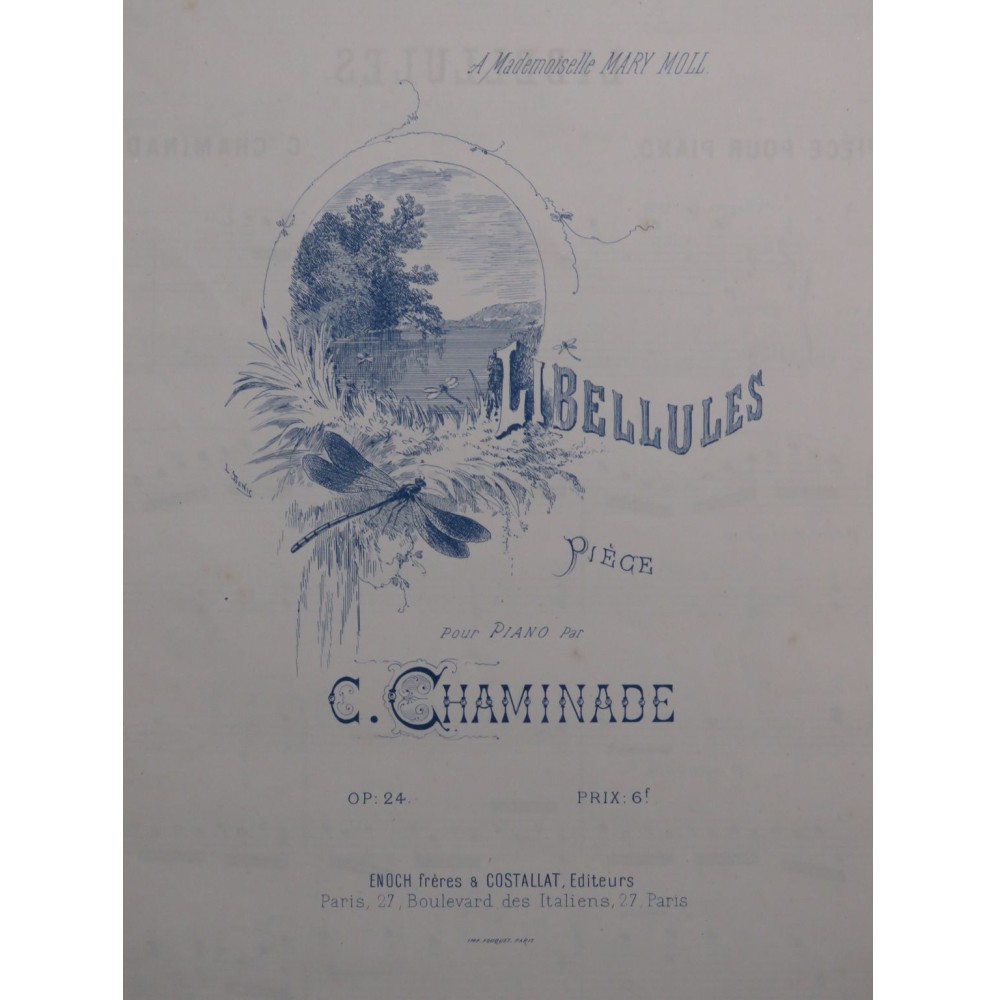 CHAMINADE Cécile Libellules op 24 Piano ca1883