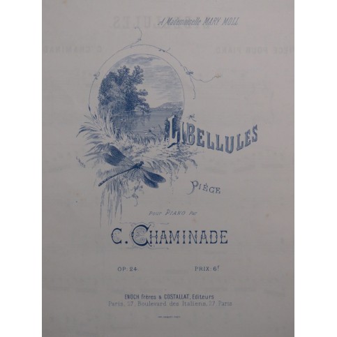CHAMINADE Cécile Libellules op 24 Piano ca1883
