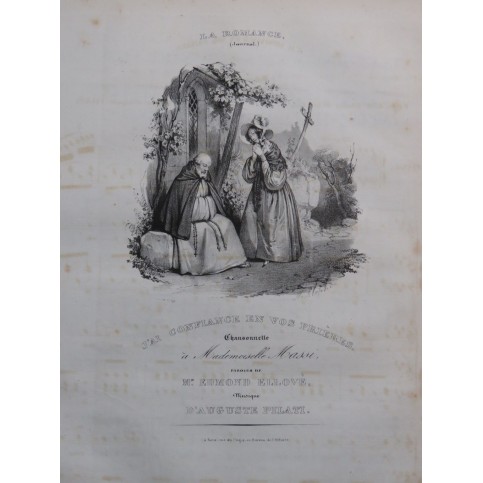 PILATI Auguste J'ai confiance en vos prières Chant Piano ca1830