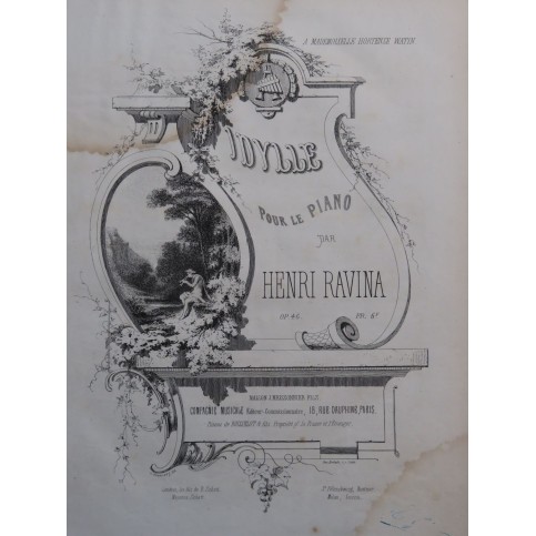 RAVINA Henri Idylle op 46 Piano ca1860