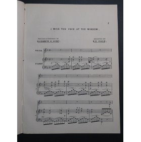 AIREY E. E. I miss the face at the window Chant Piano XIXe