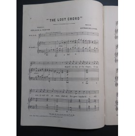 SULLIVAN Arthur The Lost Chord Chant Piano XIXe siècle