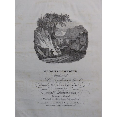 ANDRADE Auguste Me voila de retour Chant Piano ca1830