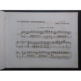 DESGRANGES Emile The Celebrated Lancer's Quadrilles Danse Piano ca1856