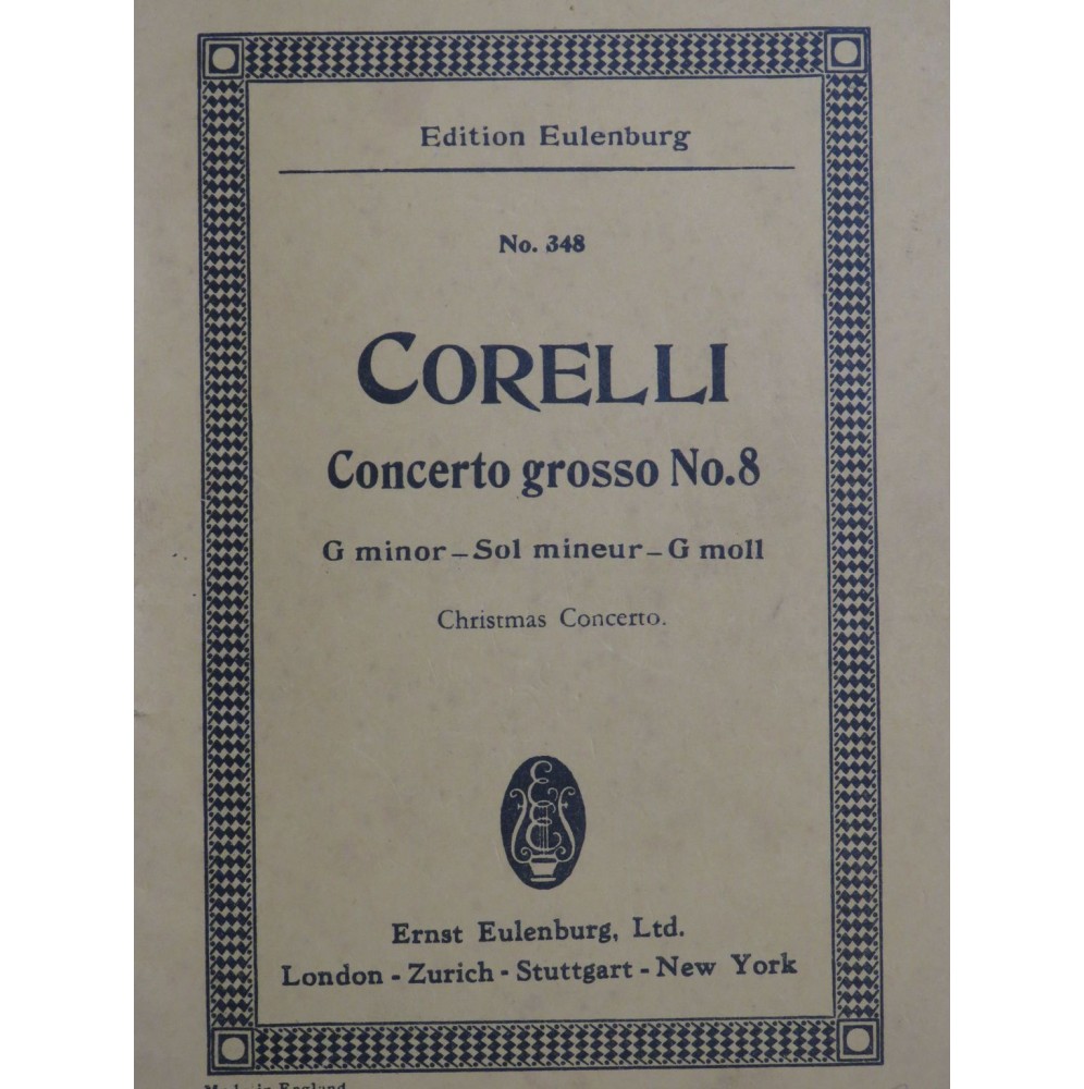 CORELLI Arcangelo Concerto Grosso No 8 Orchestre Cordes