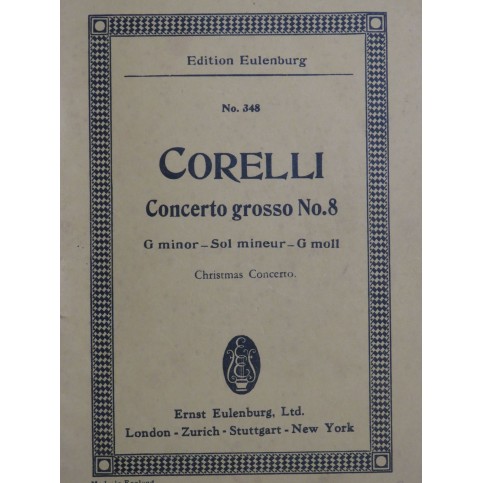 CORELLI Arcangelo Concerto Grosso No 8 Orchestre Cordes