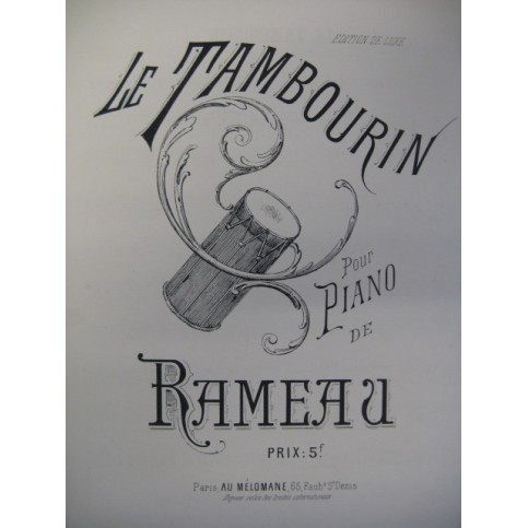 RAMEAU  Le Tambourin Piano