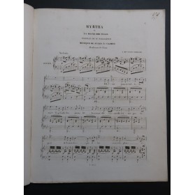DE GLIMES Jules Myrtha Chant Piano ca1840