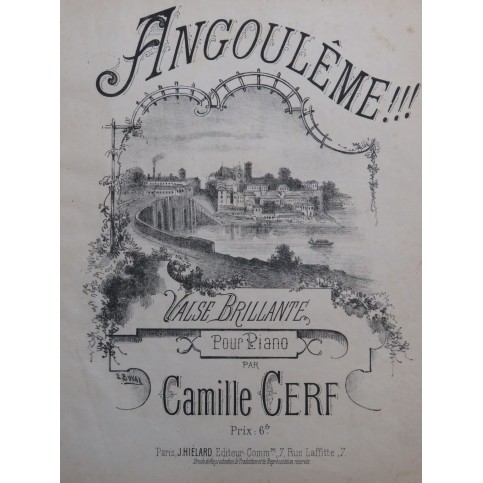 CERF Camille Angoulême !!! Piano 1885