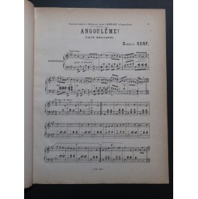CERF Camille Angoulême !!! Piano 1885