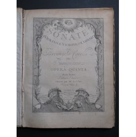 CORELLI Arcangelo Sonates op 5 Violon Basse continue ca1750