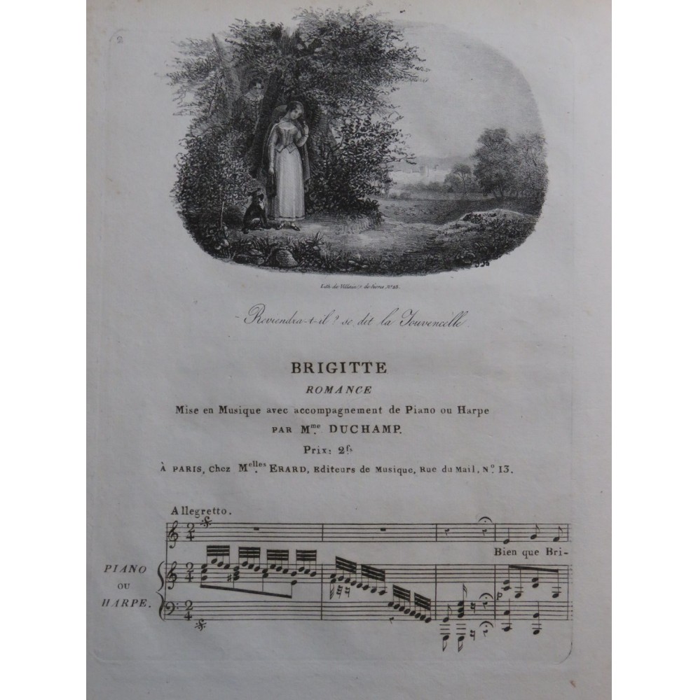 DUCHAMP Brigitte Chant Piano ou Harpe ca1830