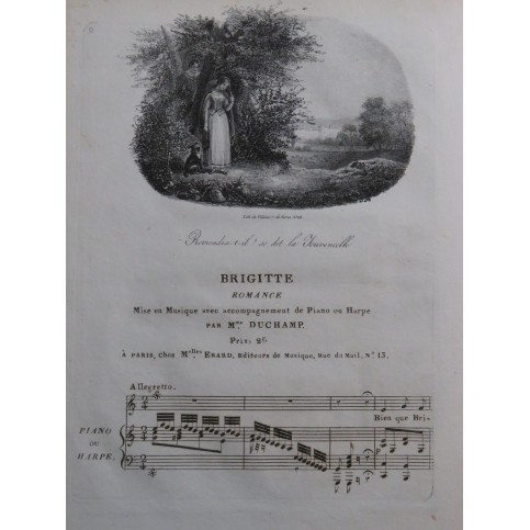 DUCHAMP Brigitte Chant Piano ou Harpe ca1830