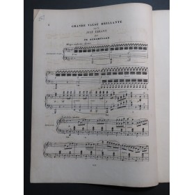 BURGMÜLLER Frédéric Grande Valse Brillante Juif Errant Piano ca1860
