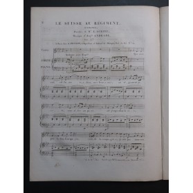 ANDRADE Auguste Le Suisse au Régiment Chant Piano ca1830