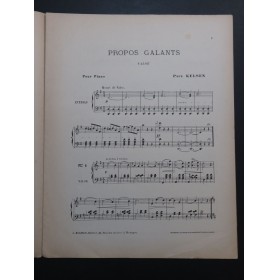 KELSEN Paul Propos Galants Piano