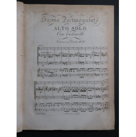 MARCELLO Benedetto Salmi di Davide Chant Piano ca1820