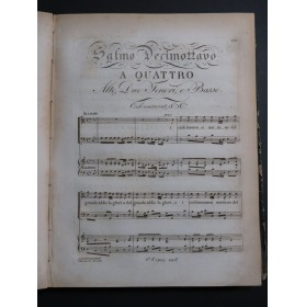 MARCELLO Benedetto Salmi di Davide Chant Piano ca1820
