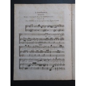 CORSIN A l'Espérance Dédicace Chant Harpe ca1800