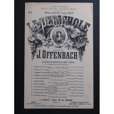 OFFENBACH Jacques La Périchole La Lettre Chant XIXe