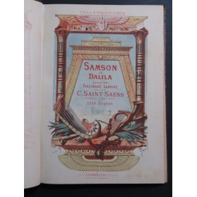 SAINT-SAËNS Camille Samson et Dalila Opéra Piano ca1890