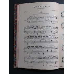 SAINT-SAËNS Camille Samson et Dalila Opéra Piano ca1890