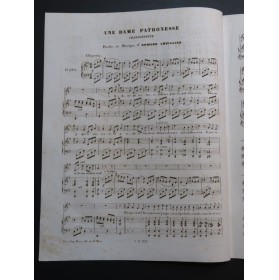 LHUILLIER Edmond Une Dame Patronesse Chant Piano ca1850