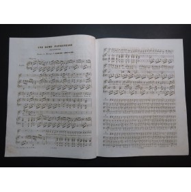 LHUILLIER Edmond Une Dame Patronesse Chant Piano ca1850