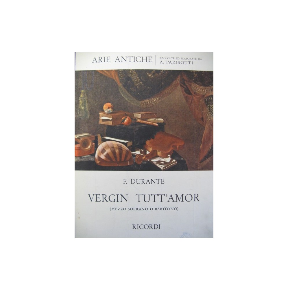 DURANTE Francesco Vergin Tutt'amor Chant Piano 1955