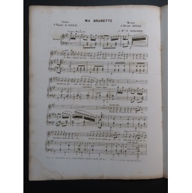 ARNAUD Étienne Ma Brunette Chant Piano ca1850