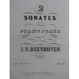 BEETHOVEN Sonates op 49...