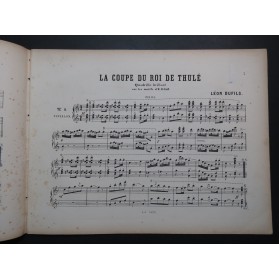 DUFILS Léon La Coupe du Roi de Thulé Quadrille Piano 4 mains ca1873