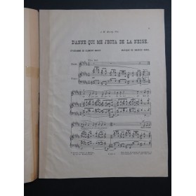 RAVEL Maurice D'Anne qui me jecta de la neige Chant Piano ca1900
