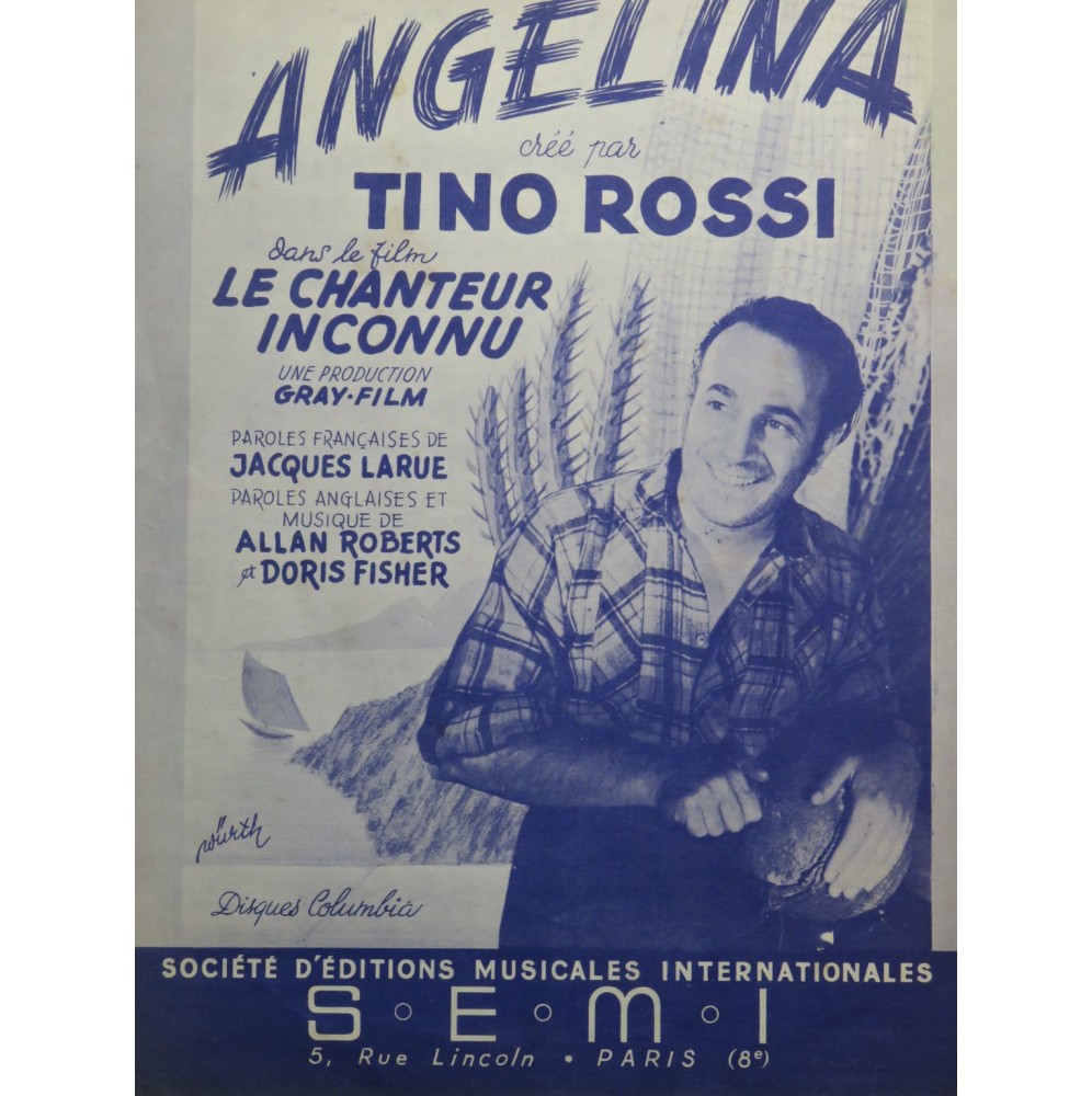 ROBERTS Allan et FISHER Doris Angelina Chant Piano 1946