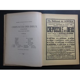 WAGNER Richard Le Crépuscule des Dieux Opéra Chant Piano 1908