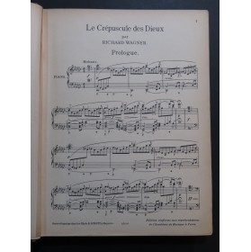 WAGNER Richard Le Crépuscule des Dieux Opéra Chant Piano 1908