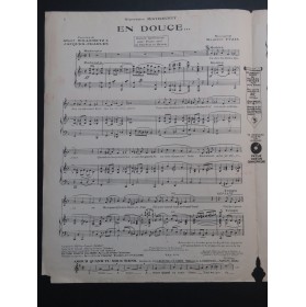 YVAIN Maurice En douce Chant Piano 1922